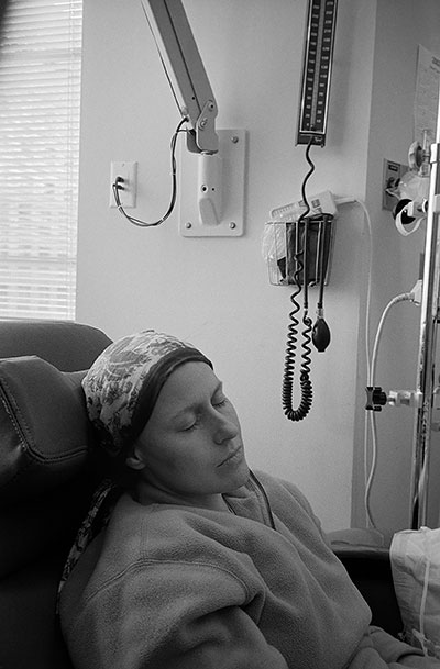 Moira (Wife) in the Chemotherapy Suite c.2002