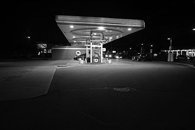 Mobil Station at Night